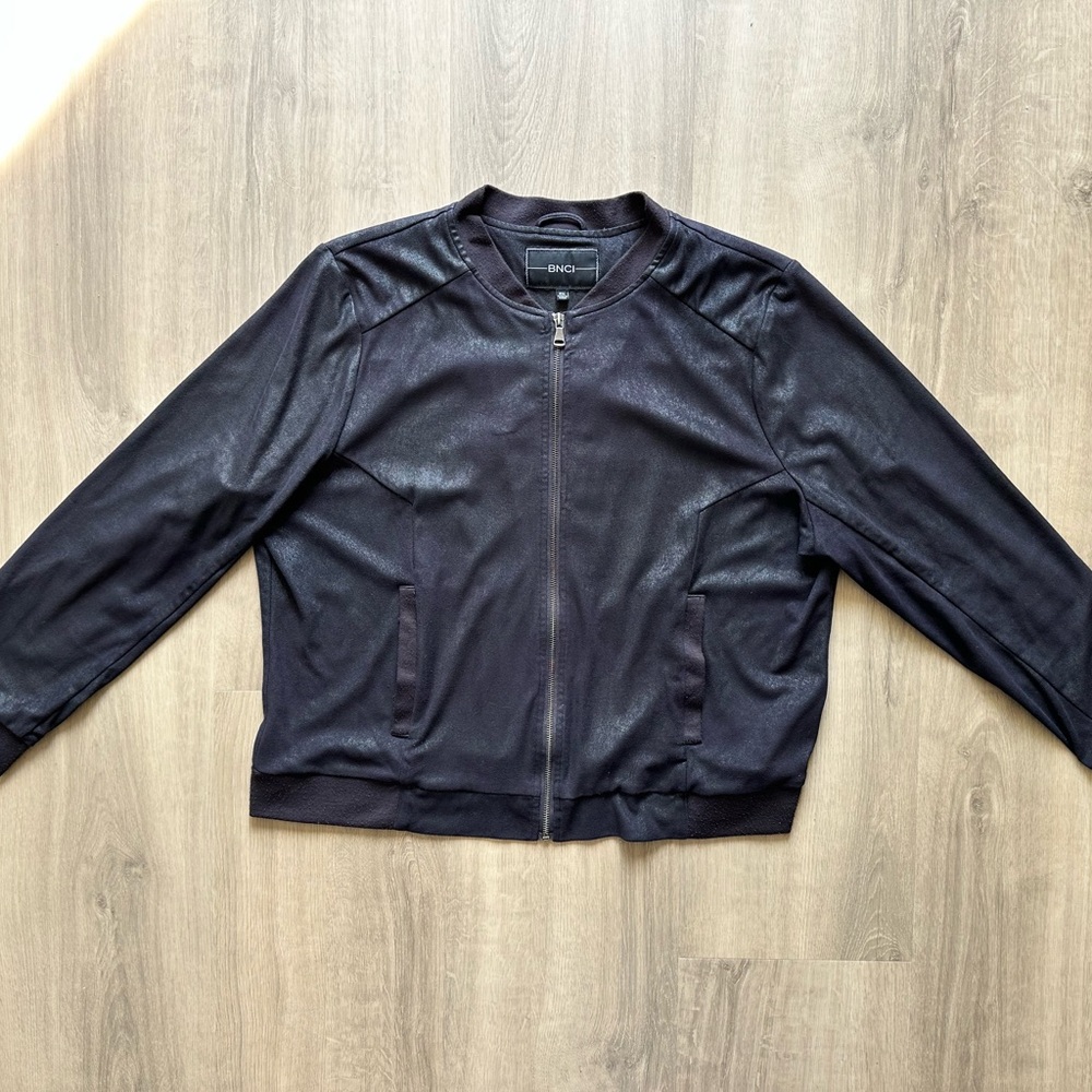 BNCI Faux Suede Bomber Jacket – Size 2X
